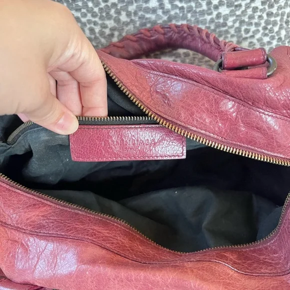 Balenciaga Vintage Motorcycle Twiggy City Burgundy Bag - Picture 11 of 11